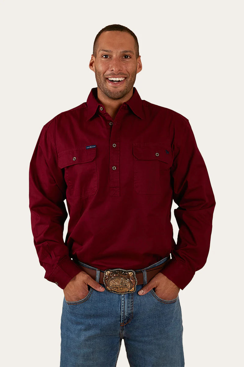 Load image into Gallery viewer, Ringers Western King River Mens Half Button Work Shirt
