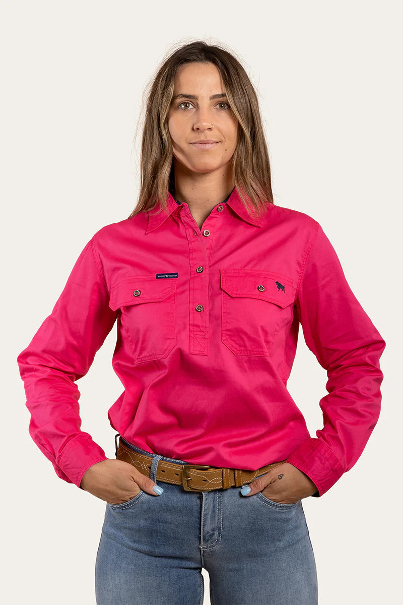 Load image into Gallery viewer, Ringers Western Pentecost River Womens Half Button Work Shirt
