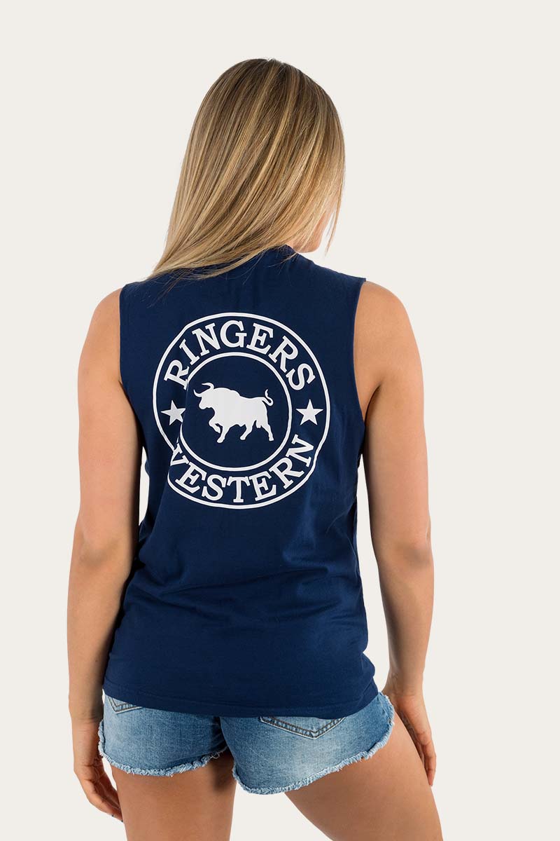 Load image into Gallery viewer, Ringers Western Signature Bull Womens Muscle Tank
