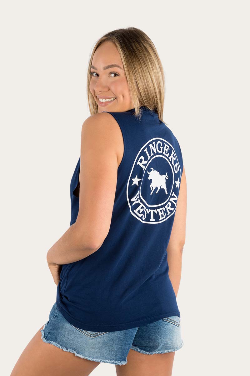 Load image into Gallery viewer, Ringers Western Signature Bull Womens Muscle Tank
