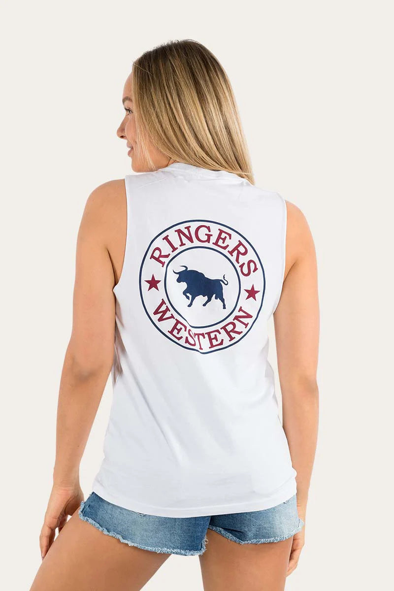 Load image into Gallery viewer, Ringers Western Signature Bull Womens Muscle Tank
