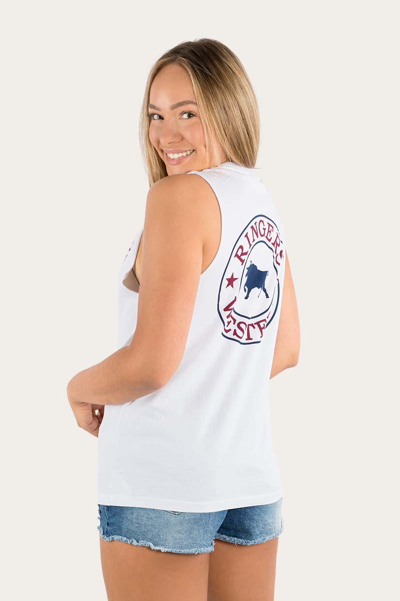 Load image into Gallery viewer, Ringers Western Signature Bull Womens Muscle Tank
