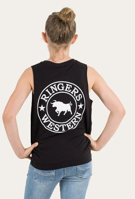 Load image into Gallery viewer, Ringers Western Signature Bull Kids Muscle Tank
