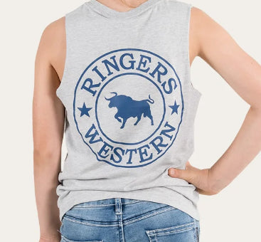 Load image into Gallery viewer, Ringers Western Signature Bull Kids Muscle Tank
