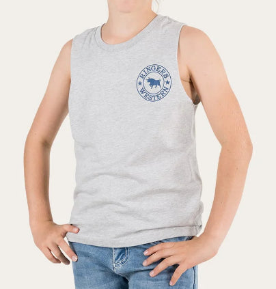 Load image into Gallery viewer, Ringers Western Signature Bull Kids Muscle Tank
