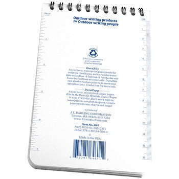 Rite in the Rain Top Spiral Durarite Waterproof Notebook