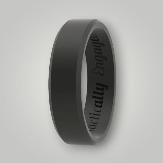 Wide Beveled Ring (Silicone)